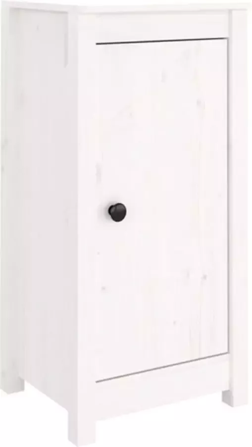 VidaXL -Dressoirs-2-st-40x35x80-cm-massief-grenenhout-wit - Foto 2