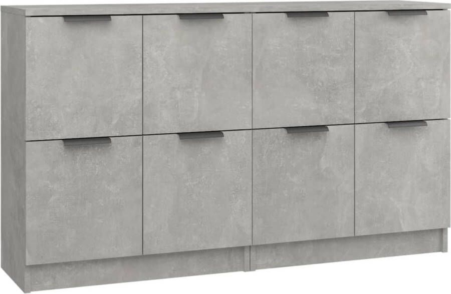 VidaXL -Dressoirs-2-st-60x30x70-cm-bewerkt-hout-betongrijs - Foto 2