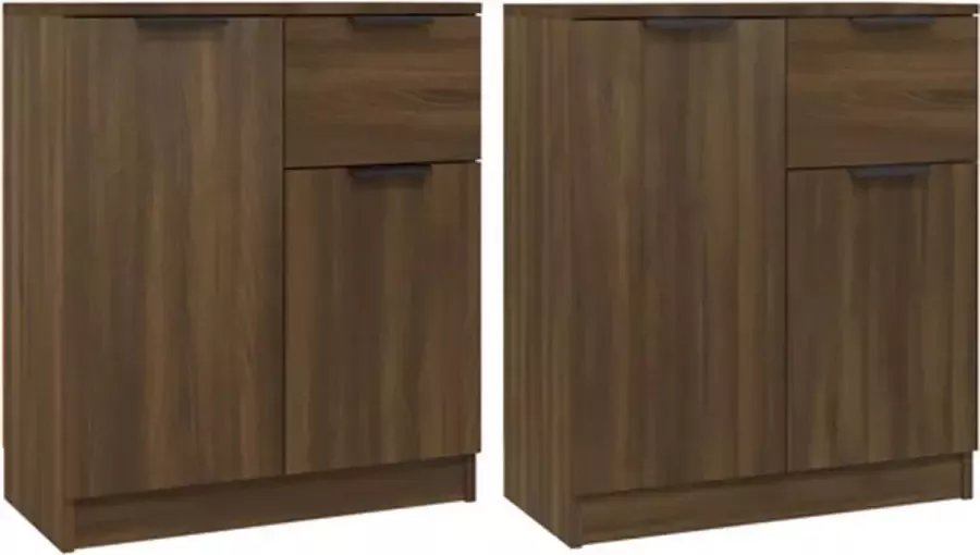 VidaXL -Dressoirs-2-st-60x30x70-cm-bewerkt-hout-bruin-eikenkleurig - Foto 3