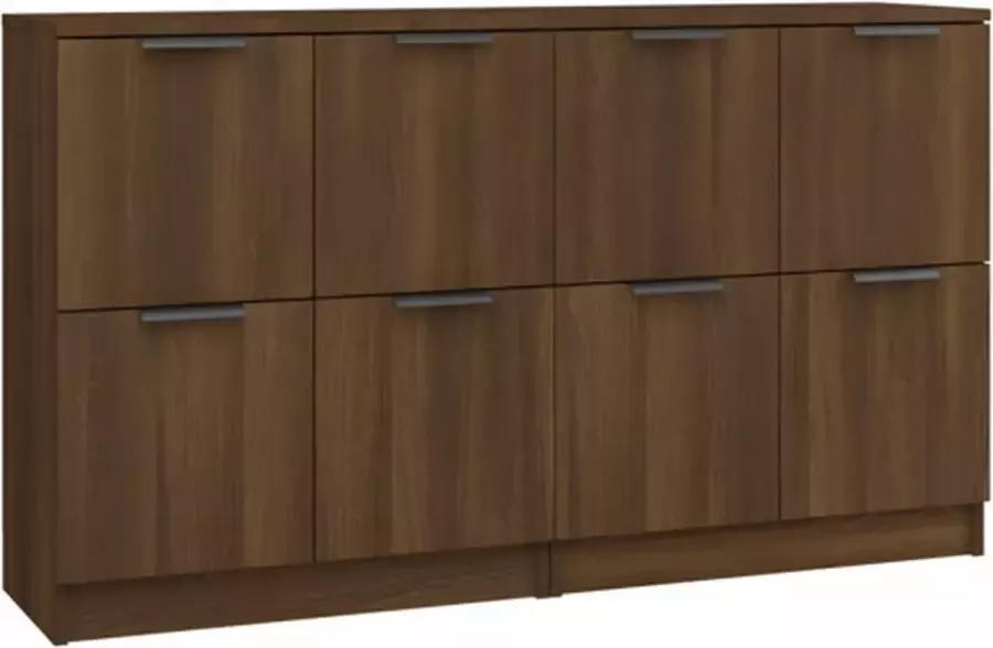 VidaXL -Dressoirs-2-st-60x30x70-cm-bewerkt-hout-bruineikenkleurig - Foto 3