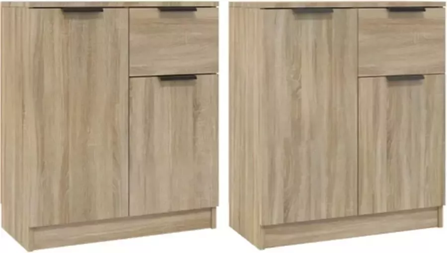 VidaXL -Dressoirs-2-st-60x30x70-cm-bewerkt-hout-sonoma-eikenkleurig - Foto 2