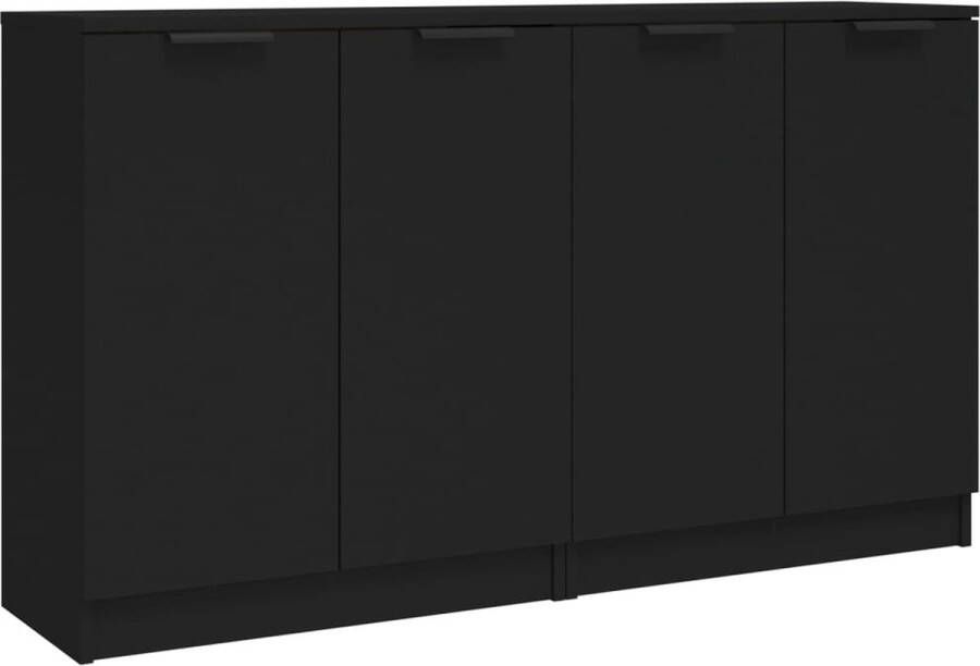 VidaXL -Dressoirs-2-st-60x30x70-cm-bewerkt-hout-zwart - Foto 2