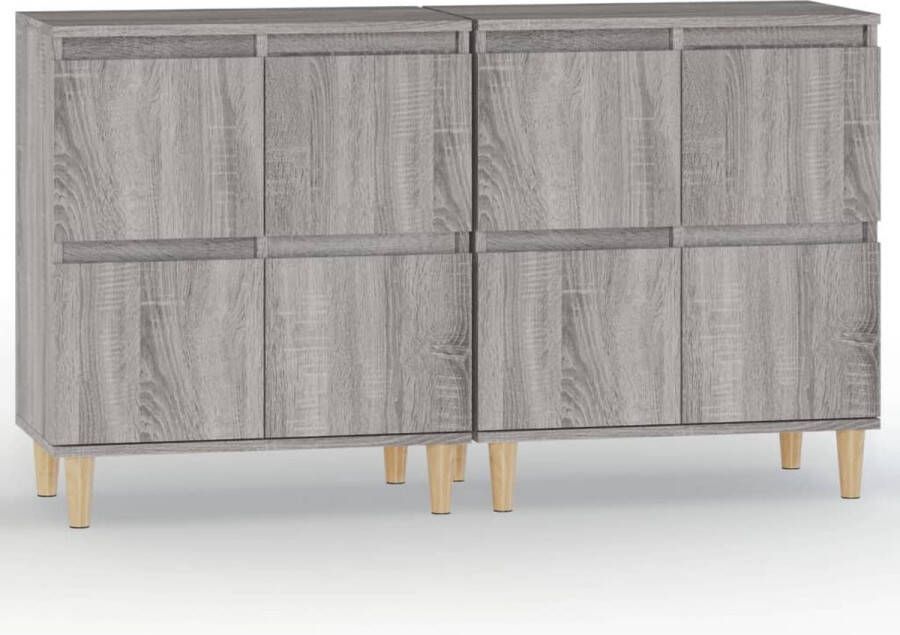 VidaXL -Dressoirs-2-st-60x35x70-cm-bewerkt-hout-grijs-sonoma-eikenkleur