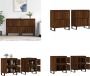 VidaXL Dressoirs 2 st bewerkt hout bruineikenkleurig Dressoir Dressoirs Kast Wandkast - Thumbnail 3