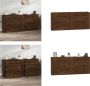 VidaXL Dressoirs 2 st bewerkt hout bruineikenkleurig Dressoir Dressoirs Kast Wandkast - Thumbnail 2