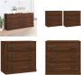 VidaXL Dressoirs 2 st bewerkt hout bruineikenkleurig Dressoir Dressoirs Kast Wandkast - Thumbnail 1