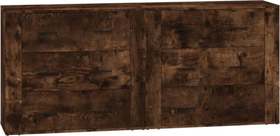 VidaXL -Dressoirs-2-st-bewerkt-hout-gerookt-eikenkleurig - Foto 11
