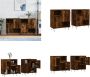 VidaXL -Dressoirs-2-st-bewerkt-hout-gerookt-eikenkleurig Dressoir Dressoirs Kast Wandkast - Thumbnail 3