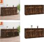 VidaXL Dressoirs 2 st bewerkt hout gerookt eikenkleurig Dressoir Dressoirs Kast Wandkast - Thumbnail 1