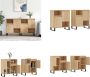 VidaXL Dressoirs 2 st bewerkt hout sonoma eikenkleurig Dressoir Dressoirs Kast Wandkast - Thumbnail 1