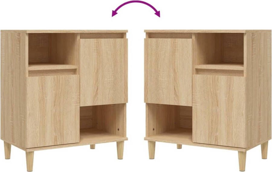 VidaXL -Dressoirs-3-st-60x35x70-cm-bewerkt-hout-sonoma-eikenkleurig