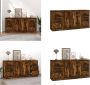 VidaXL Dressoirs 3 st bewerkt hout gerookt eikenkleurig Dressoir Dressoirs Kast Dressoirkast - Thumbnail 2