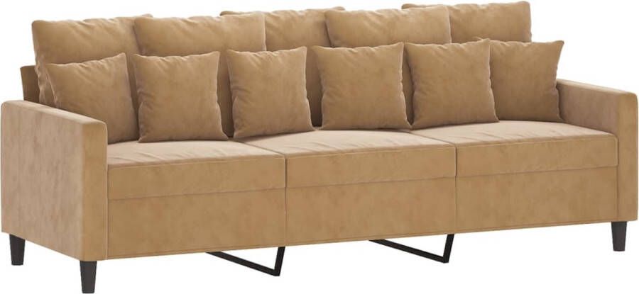 VidaXL -Driezitsbank-180-cm-fluweel-bruin - Foto 4