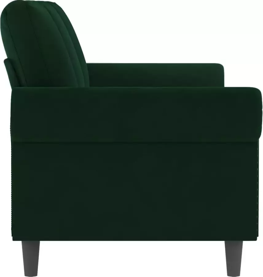 VidaXL Driezitsbank 180 cm fluweel donkergroen - Foto 2