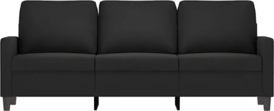 VidaXL Driezitsbank 180 cm fluweel zwart - Foto 2