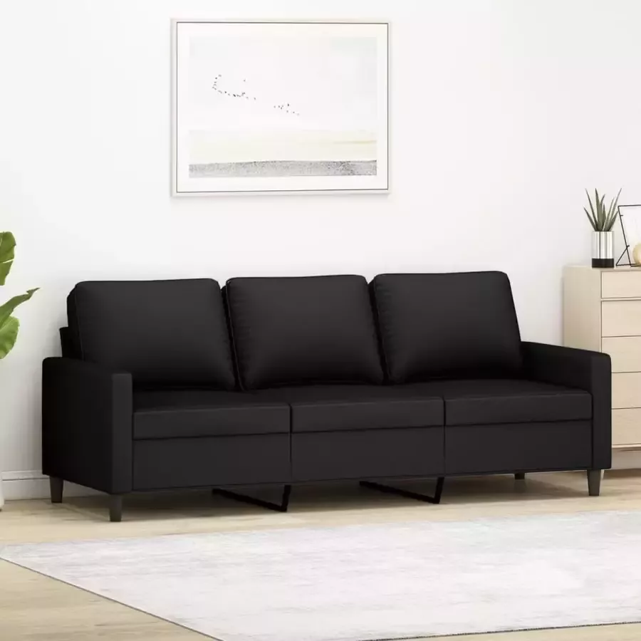 Vida XL vidaXL Driezitsbank 180 cm fluweel zwart-VXL-359544 - Foto 2