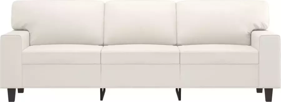 VIDAXL Driezitsbank 180 cm kunstleer crèmekleurig - Foto 3
