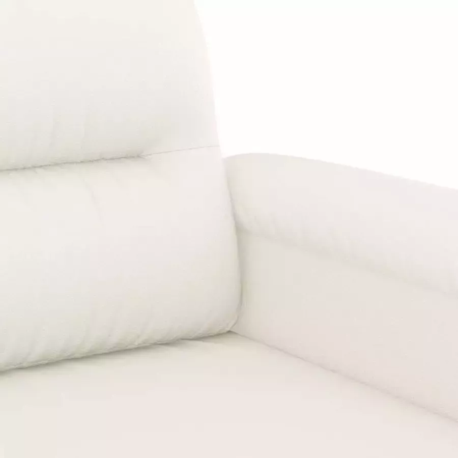 VIDAXL Driezitsbank 180 cm kunstleer crèmekleurig - Foto 3