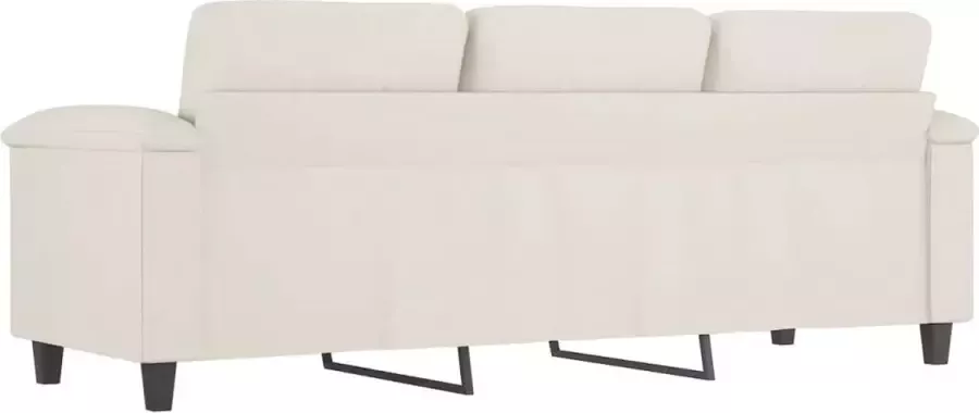 VIDAXL Driezitsbank 180 cm kunstleer crèmekleurig - Foto 2