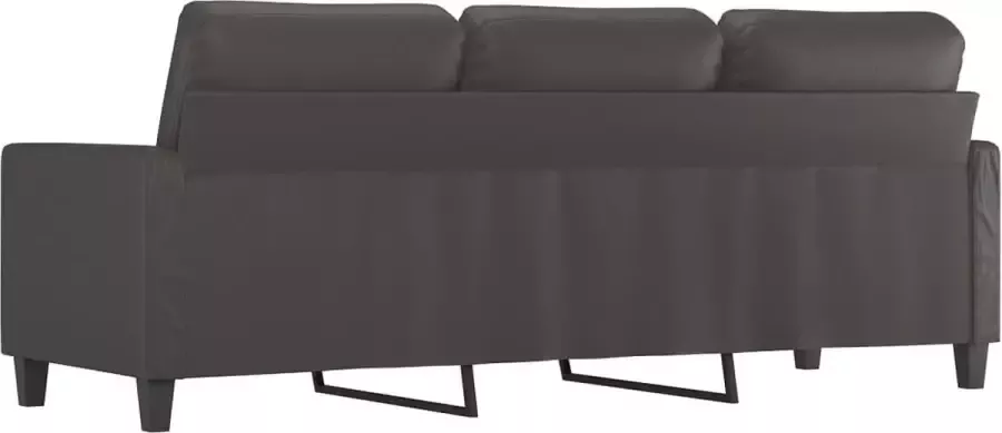 VidaXL Driezitsbank 180 cm kunstleer grijs - Foto 2