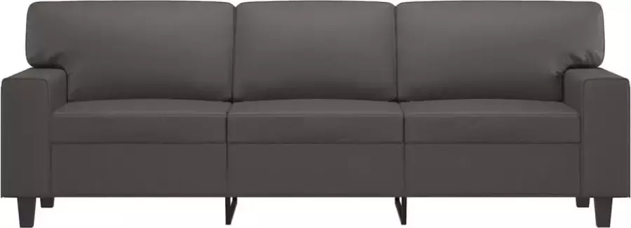 VidaXL Driezitsbank 180 cm kunstleer grijs - Foto 3