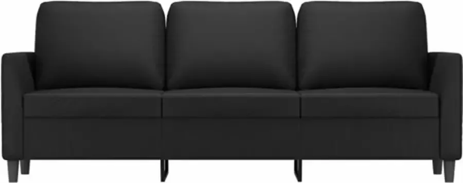 VIDAXL Driezitsbank 180 cm kunstleer zwart - Foto 2