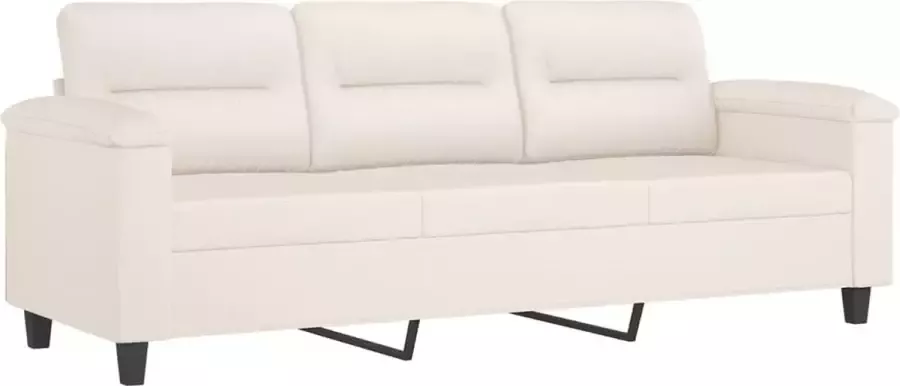 VidaXL Driezitsbank 180 cm microvezelstof beige - Foto 3