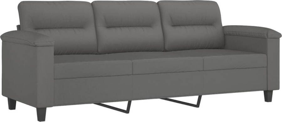 Vida XL Driezitsbank 180 cm microvezelstof donkergrijs SKU: 359569 - Foto 3