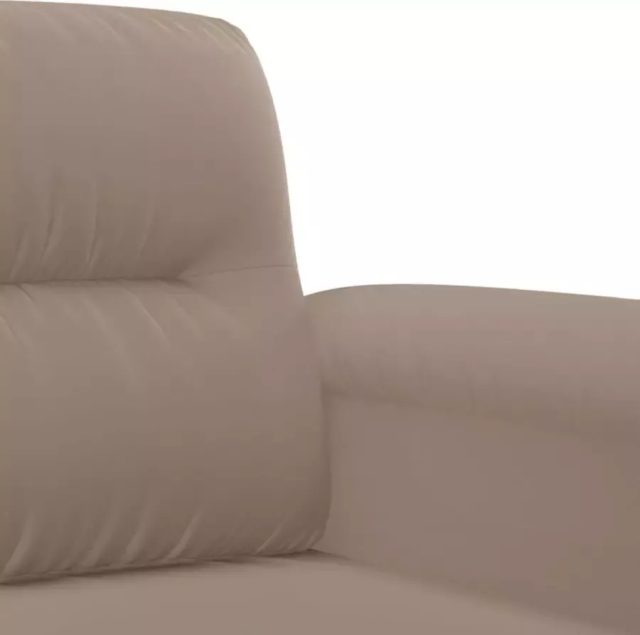 VidaXL Driezitsbank 180 cm microvezelstof taupe - Foto 2