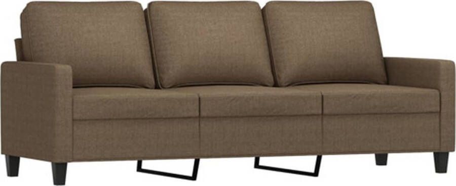 VidaXL Driezitsbank 180 cm stof bruin - Foto 2