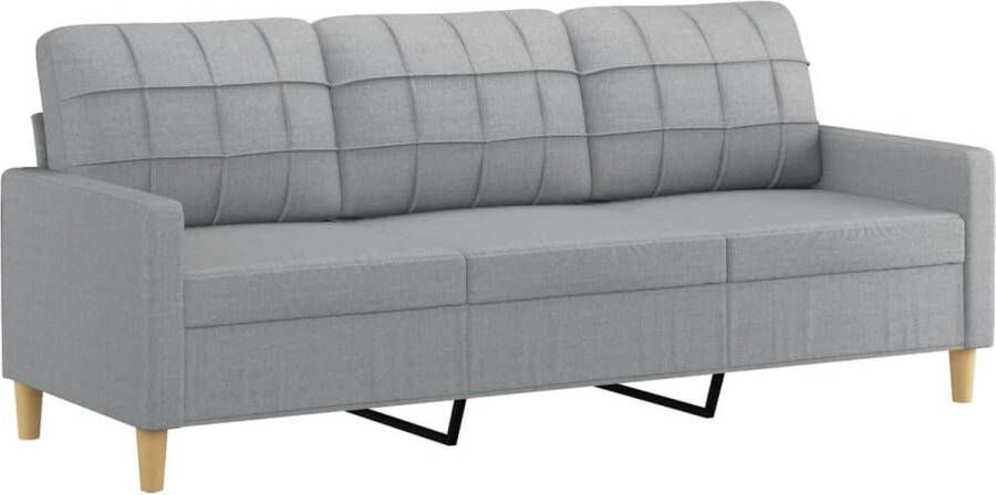 Vida XL Driezitsbank 180 cm stof lichtgrijs SKU: 359099 - Foto 3