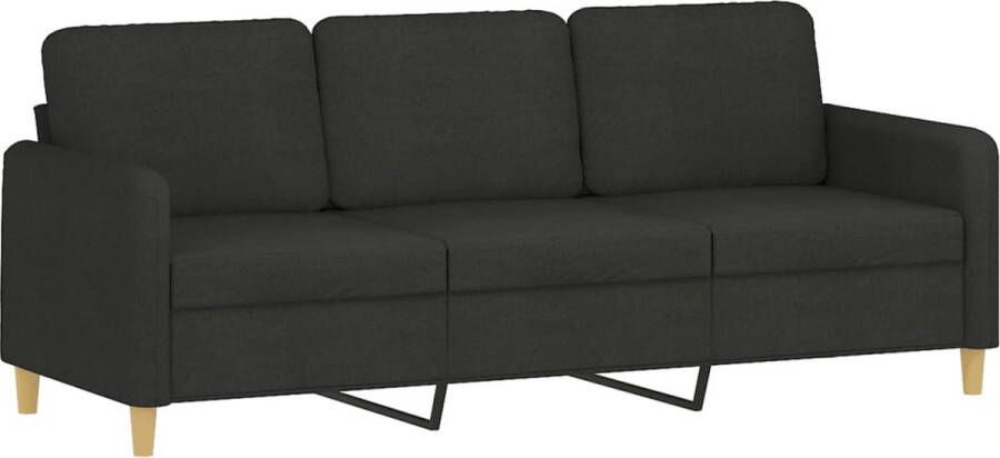 Vida XL Driezitsbank 180 cm stof zwart SKU: 359490 - Foto 3