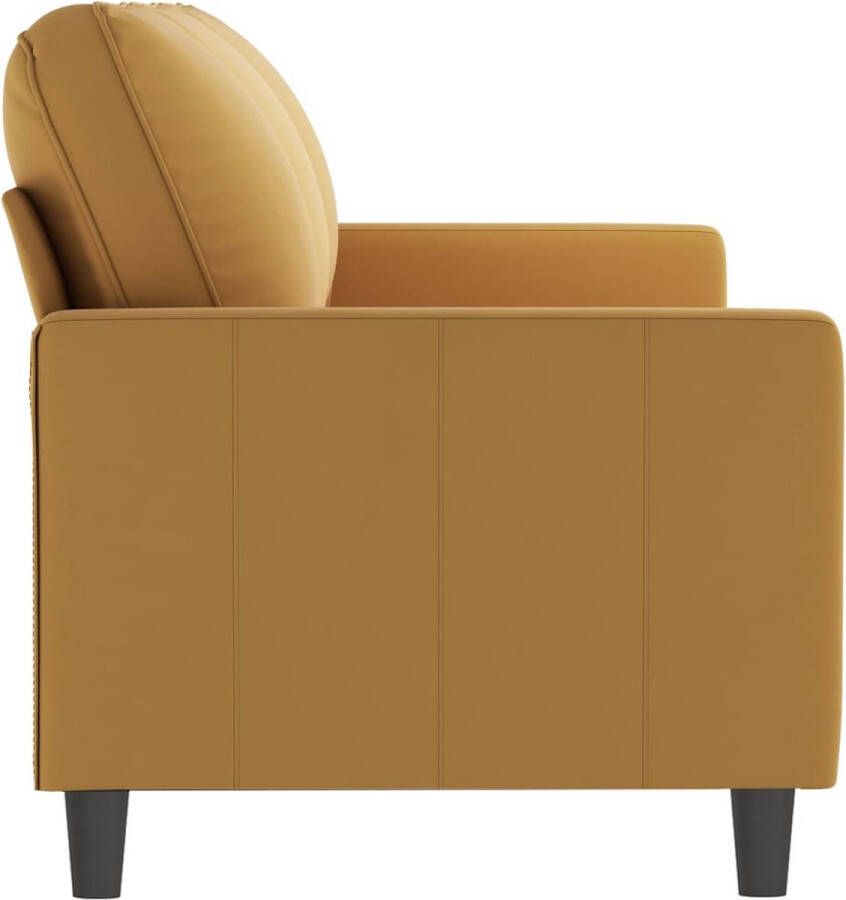 VidaXL Driezitsbank 210 cm fluweel bruin - Foto 2