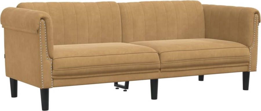 VidaXL Driezitsbank kunstsuÃ¨de bruin - Foto 3