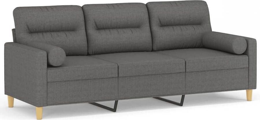 Vida XL Driezitsbank met sierkussens 180 cm stof donkergrijs SKU: V3200918 - Foto 3