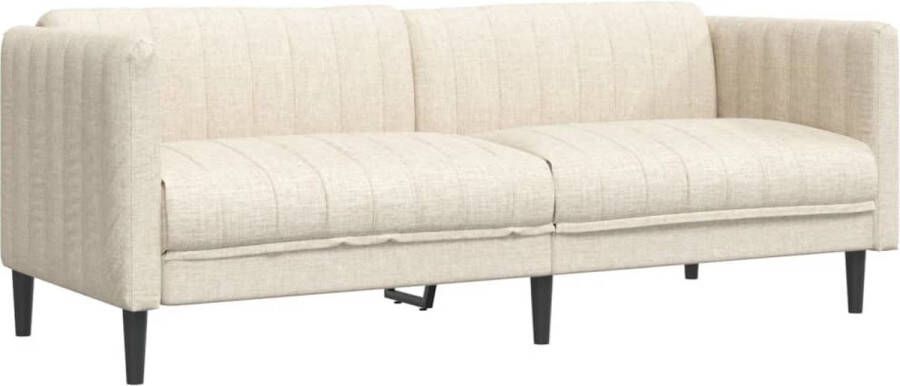 VidaXL -Driezitsbank-stof-crème - Foto 3