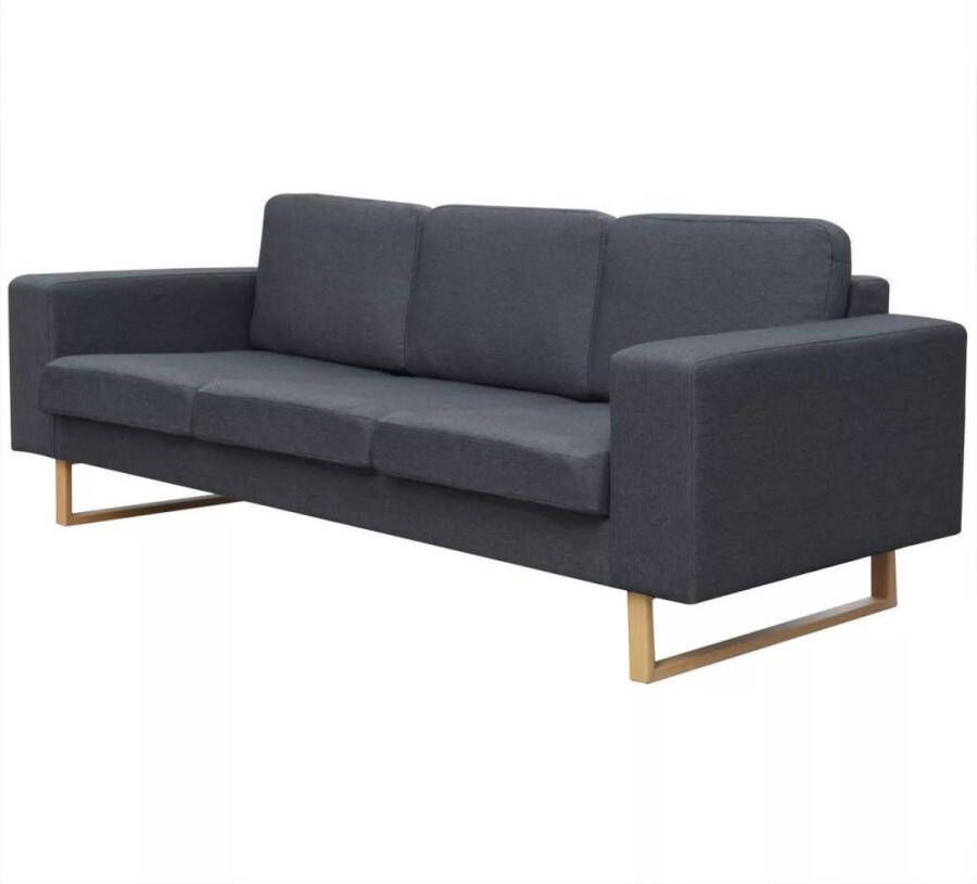 VidaXL -Driezitsbank-stof-donkergrijs - Foto 2