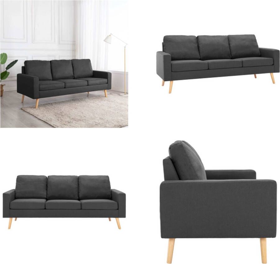 VidaXL Driezitsbank stof donkergrijs Bank Banken Driezitsbank Driezitsbanken