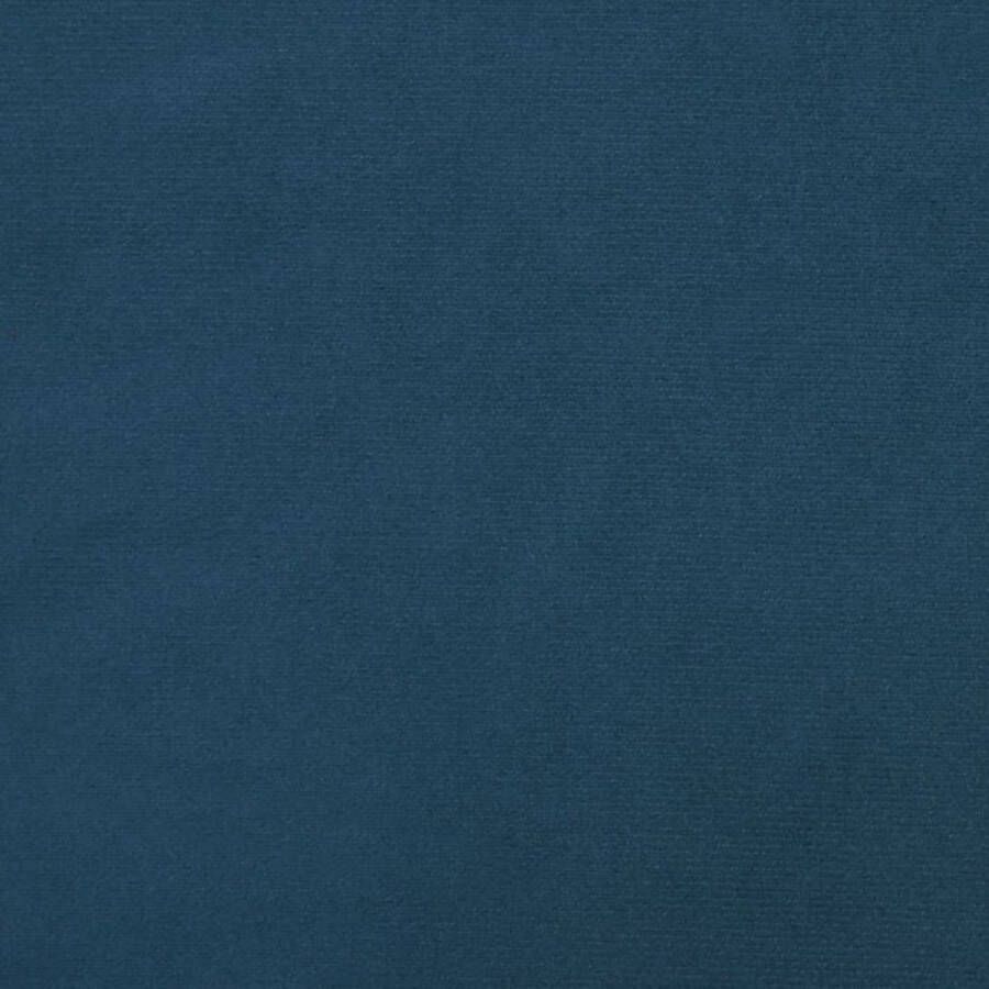 VIDAXL Eetkamerstoel draaibaar fluweel blauw - Foto 2