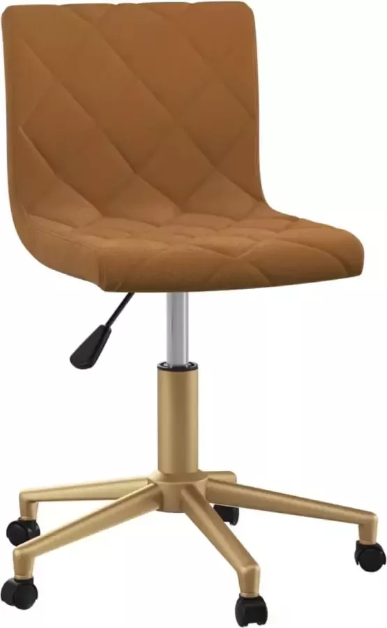 VidaXL Eetkamerstoel draaibaar fluweel bruin - Foto 3