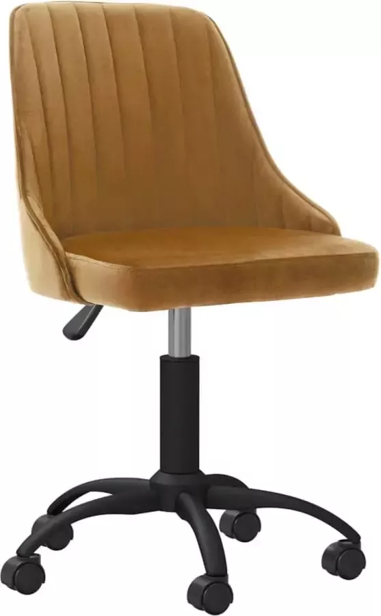 VidaXL Eetkamerstoel draaibaar fluweel bruin - Foto 2