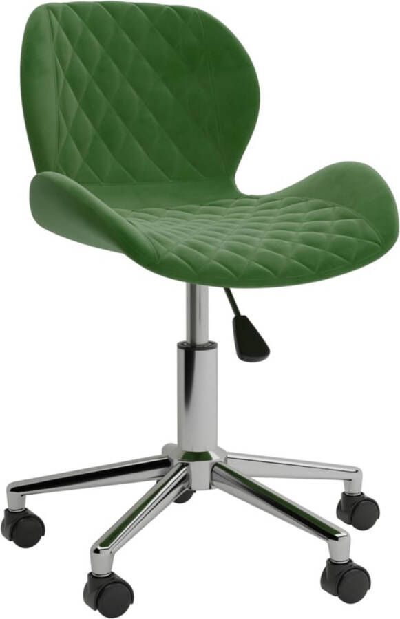 VidaXL Eetkamerstoel Draaibaar Fluweel Donkergroen Eettafelstoel Eetkamerstoel Draaistool Fluweelstoel Groene Stoel Comfortabele Stoel Ergonomische Stoel Modern Design Dining Chair Velvet Chair Adjustable Height Chair - Foto 2