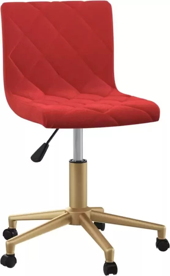 VidaXL -Eetkamerstoel-draaibaar-fluweel-wijnrood - Foto 4