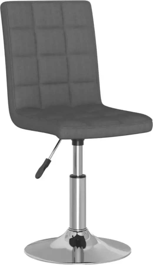 VidaXL Eetkamerstoel draaibaar stof donkergrijs - Foto 2