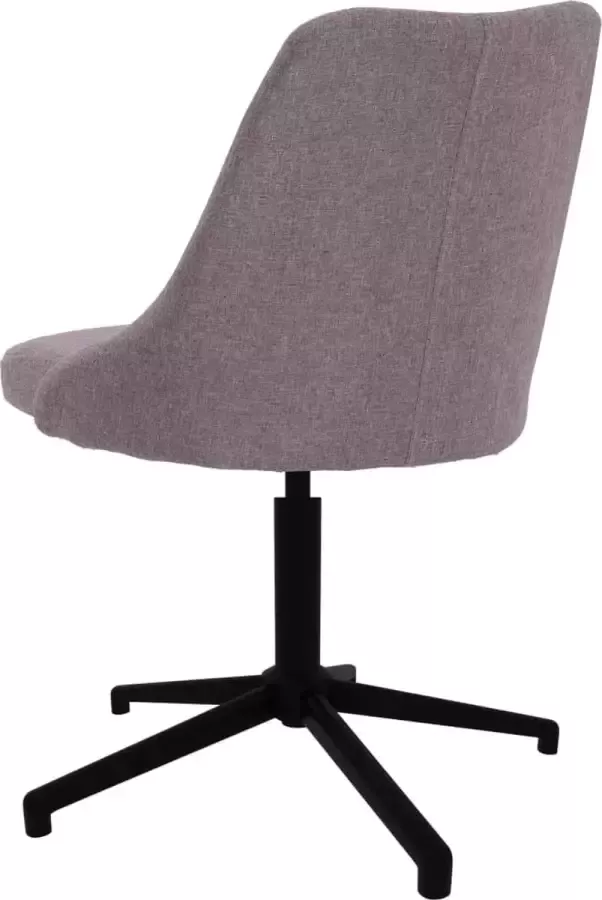 VidaXL Eetkamerstoel draaibaar stof taupe