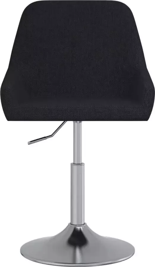 VidaXL -Eetkamerstoel-draaibaar-stof-zwart - Foto 2