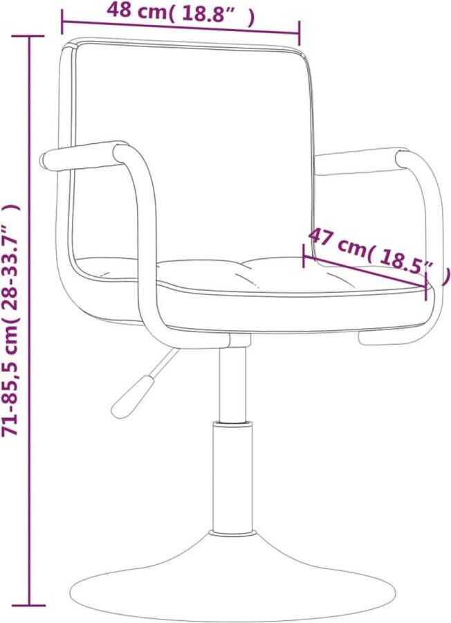 VidaXL -Eetkamerstoel-fluweel-zwart