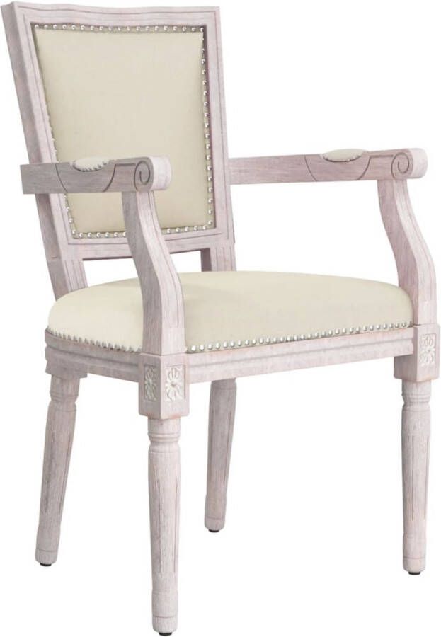 VidaXL -Eetkamerstoel-linnen-beige - Foto 3