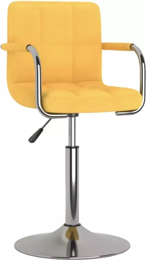 VidaXL Eetkamerstoel stof geel - Foto 5