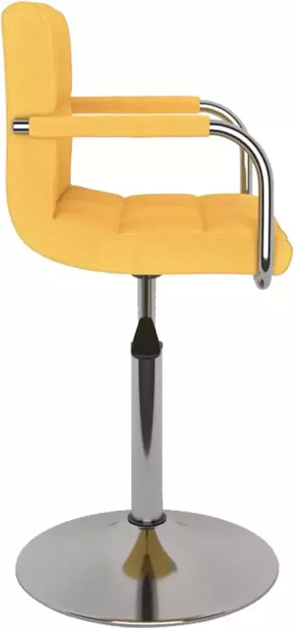 VidaXL Eetkamerstoel stof geel - Foto 4